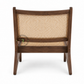 PREMIUM LOW HEIGHT SOLID WOOD & CANE LOUNGE CHAIR