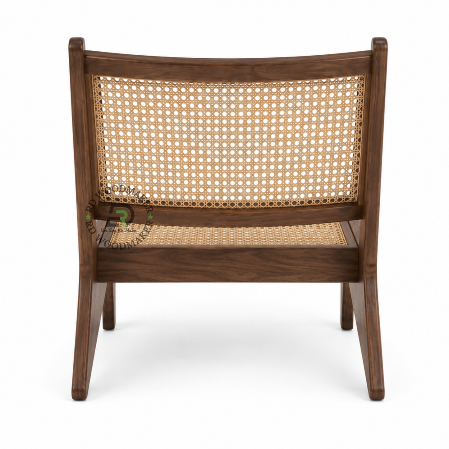 PREMIUM LOW HEIGHT SOLID WOOD & CANE LOUNGE CHAIR
