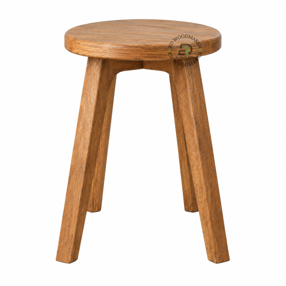 SOREN ROUND SOLID WOOD LOW STOOL