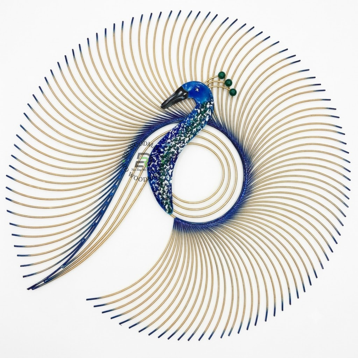 ROYAL PEACOCK METALLIC WALL ART