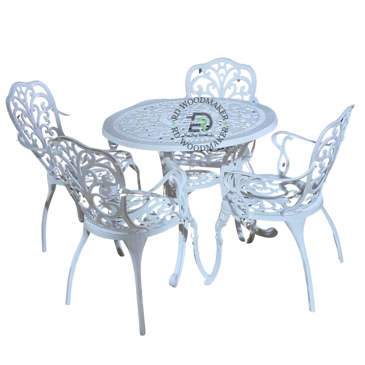 IVORY SCROLLWORK ROUND PATIO SET
