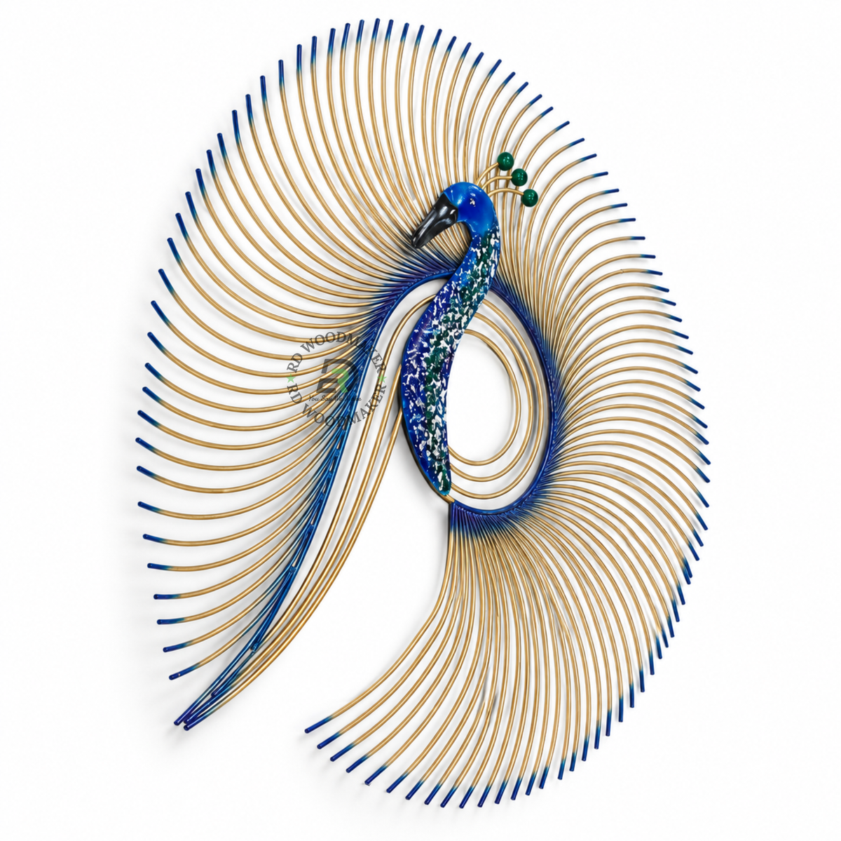 ROYAL PEACOCK METALLIC WALL ART
