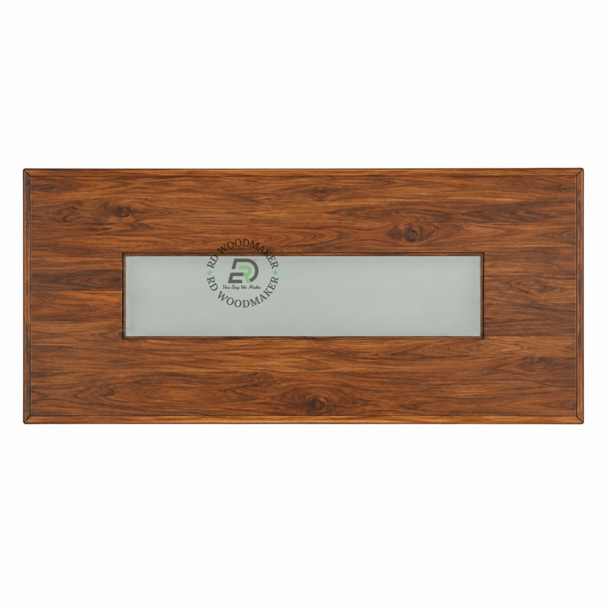 REGENT GLASS INLAY SOLID WOOD TABLE