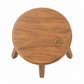 SOREN ROUND SOLID WOOD LOW STOOL