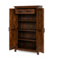 HERITAGE SOLID WOOD 2 DOOR WARDROBE IN WALNUT FINISH