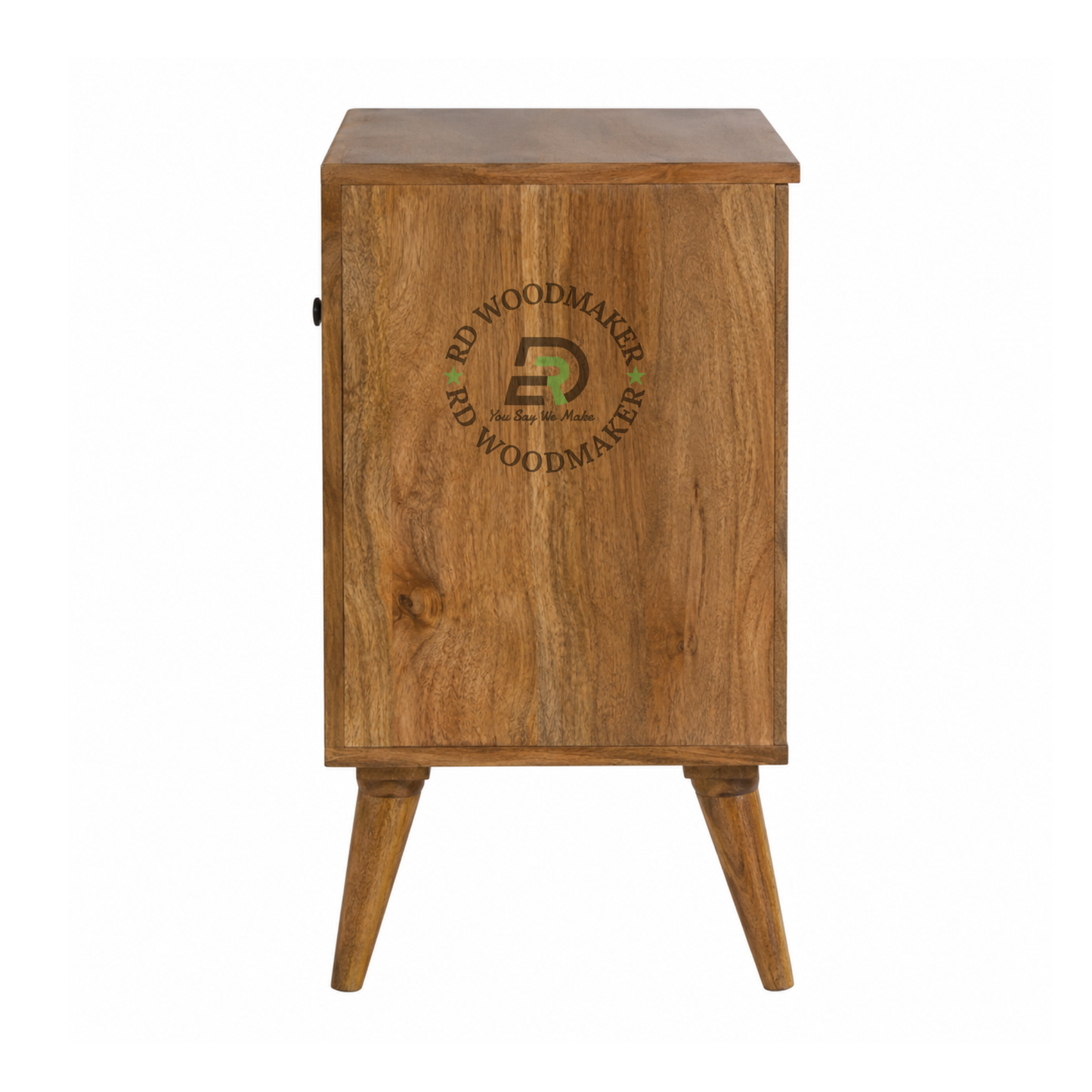 NORDIC PRINTED SOLID WOOD BEDSIDE TABLE