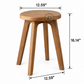 SOREN ROUND SOLID WOOD LOW STOOL