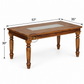 REGENT GLASS INLAY SOLID WOOD TABLE