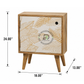 NORDIC PRINTED SOLID WOOD BEDSIDE TABLE