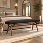 KAEL UPHOLSTERED SOLID WOOD DINING BENCH
