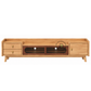 CELINE EXTRA-WIDE SOLID WOOD TV UNIT WITH GLASS MEDIA CABINETS