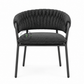 PREMIUM CHARCOAL ROPE WRAPPED ARMCHAIR WITH CUSHIONED SEAT