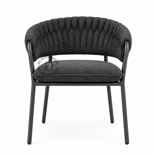 PREMIUM CHARCOAL ROPE WRAPPED ARMCHAIR WITH CUSHIONED SEAT