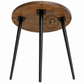 MODERN ROUND WOODEN DINING TABLE WITH TAPERED METAL LEGS