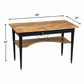 INDUSTRIAL WOODEN DINING TABLE WITH LOWER DISPLAY SHELF