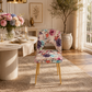 PREMIUM MULTICOLOUR FLORAL UPHOLSTERED DINING CHAIR