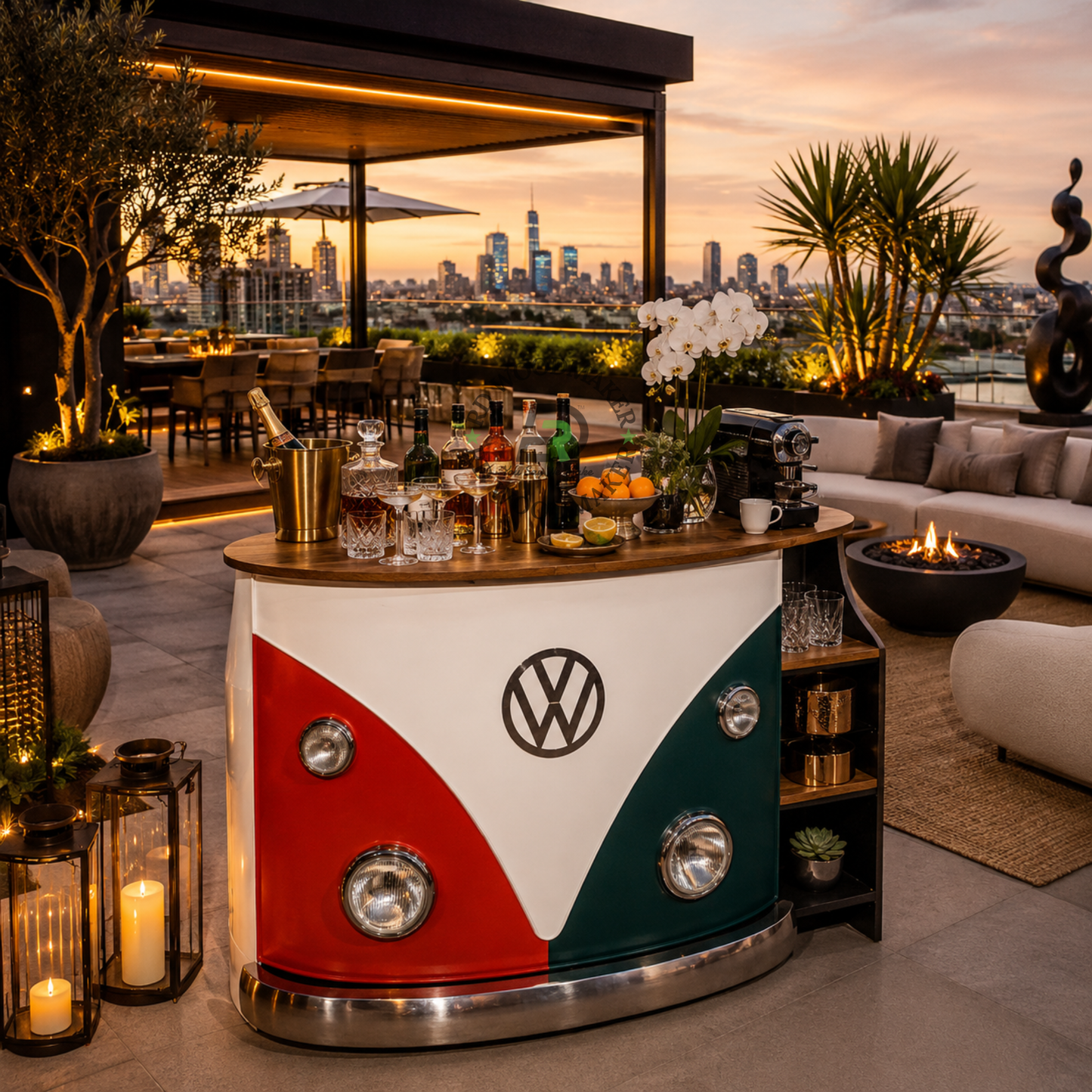 RETRO CAMPER VAN BAR CABINET