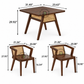 NOIR CANE FRAME DINING TABLE & CHAIR SET
