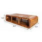 LORCAN ROUNDED OPEN-SHELF SOLID WOOD TV UNIT
