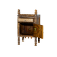 HERITAGE HANDCARVED SOLID WOOD BEDSIDE TABLE