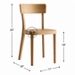 PREMIUM MINIMAL SOLID WOOD DINING CHAIR WITH NATURAL FINISH
