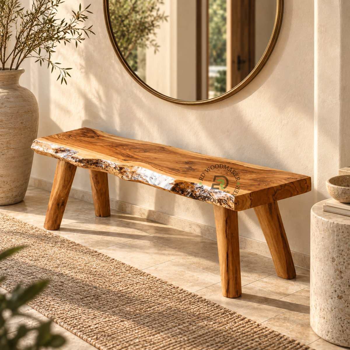 ELDON LIVE EDGE SOLID WOOD BENCH