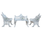 IVORY HERITAGE METAL GARDEN SEATING SET