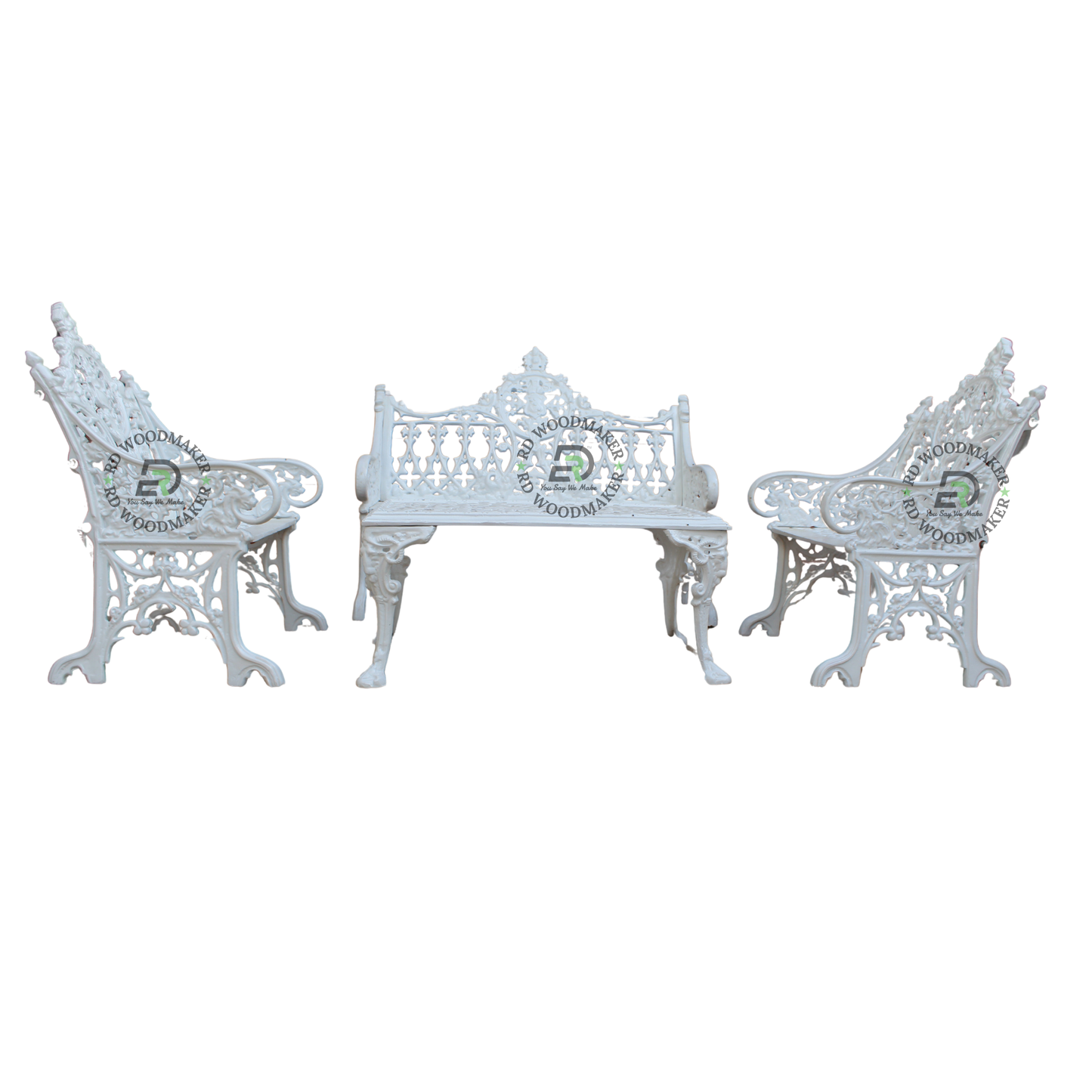 IVORY HERITAGE METAL GARDEN SEATING SET