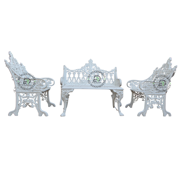 IVORY HERITAGE METAL GARDEN SEATING SET