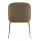 PREMIUM TAUPE UPHOLSTERED DINING CHAIR WITH GOLD METAL LEGS