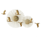 SERENITY GOLDEN CRANE SUNBURST WALL ART
