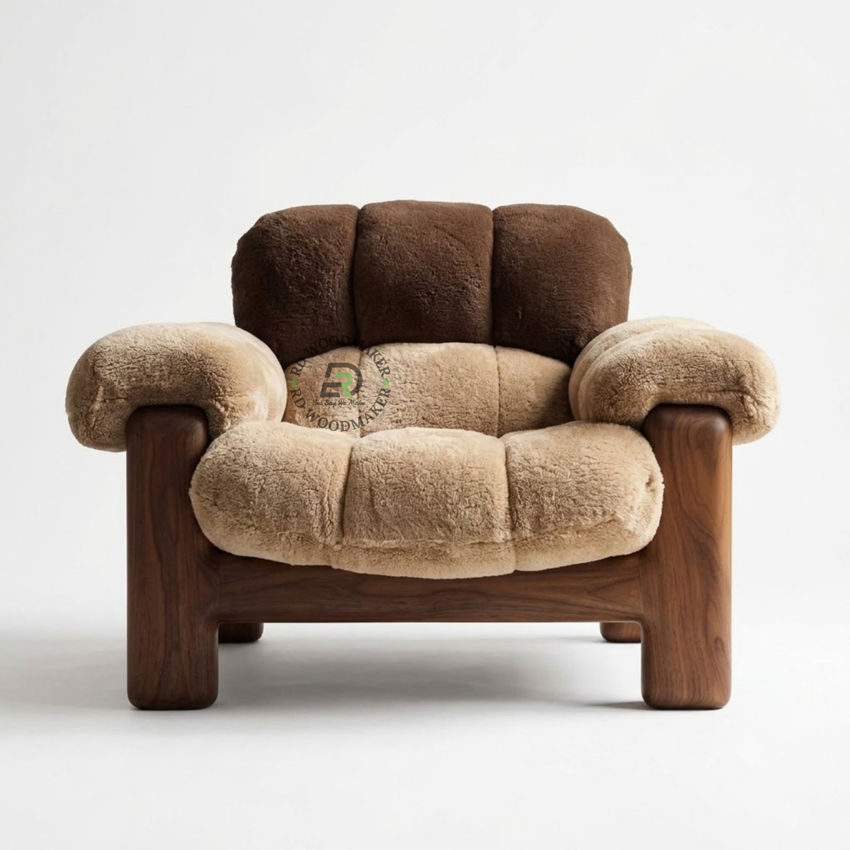 MILO PLUSH SOLID WOOD SINGLE SOFA CHAIR
