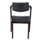 PREMIUM DARK WOOD ARMCHAIR WITH CHARCOAL UPHOLSTERED SEAT & BACKREST