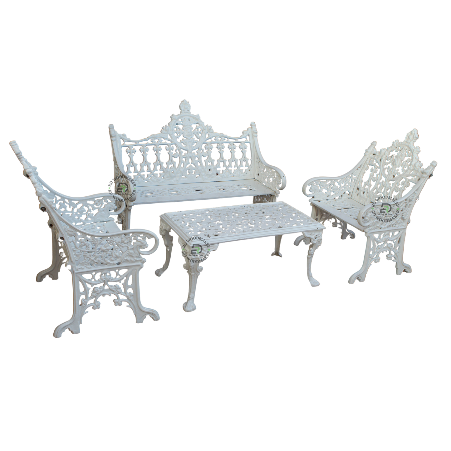 IVORY HERITAGE METAL GARDEN SEATING SET
