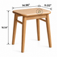 AVELIN RECTANGULAR SOLID WOOD LOW STOOL