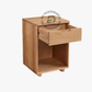 MODERN SOLID WOOD OPEN SHELF 1 DRAWER BEDSIDE TABLE