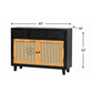 HANDCARVED RATTAN SOLID WOOD SIDEBOARD