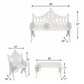 IVORY HERITAGE METAL GARDEN SEATING SET