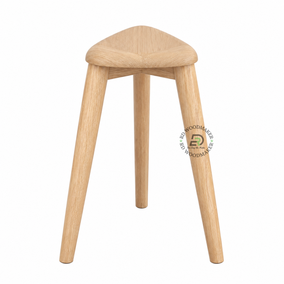 TOVA TRIANGULAR SOLID WOOD COUNTER STOOL