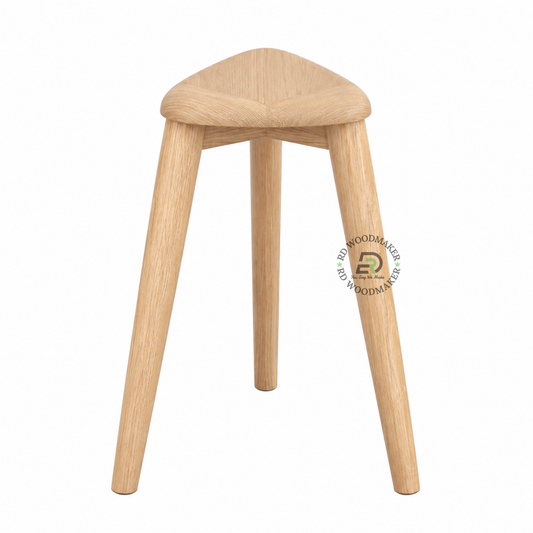 TOVA TRIANGULAR SOLID WOOD COUNTER STOOL