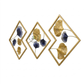 GINKGO BLOOM GOLD & BLUE WALL ART SET