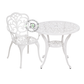 PREMIUM WHITE CAST METAL 4-SEATER GARDEN DINING SET