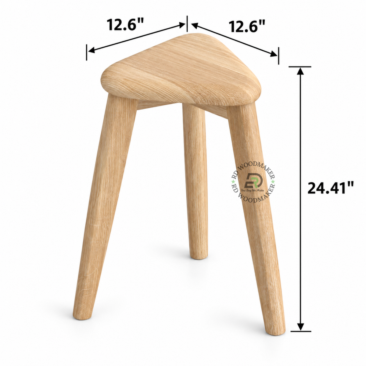 TOVA TRIANGULAR SOLID WOOD COUNTER STOOL