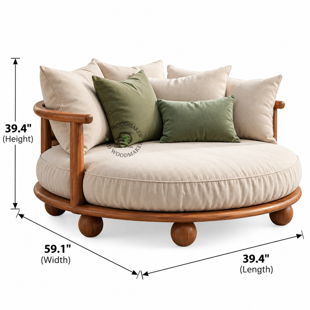 SEREN ROUND LOUNGE SINGLE SOFA CHAIR