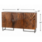 SCULPTED MODERN SOLID WOOD SIDEBOARD
