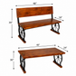 RUSTIC WAGON WHEEL WOODEN DINING SET