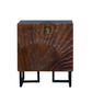 MODERN HANDCARVED SOLID WOOD BEDSIDE TABLE