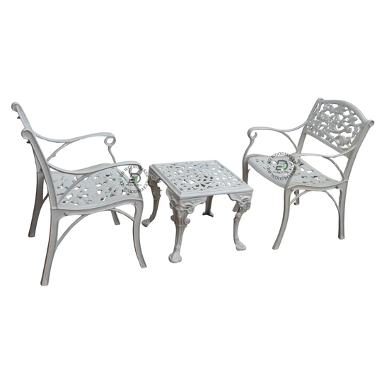 IVORY GRAPEVINE METAL CONVERSATION SET