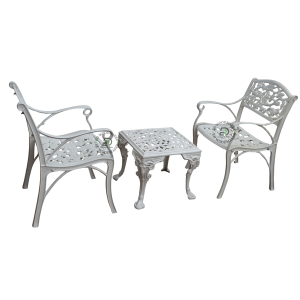 IVORY GRAPEVINE METAL CONVERSATION SET