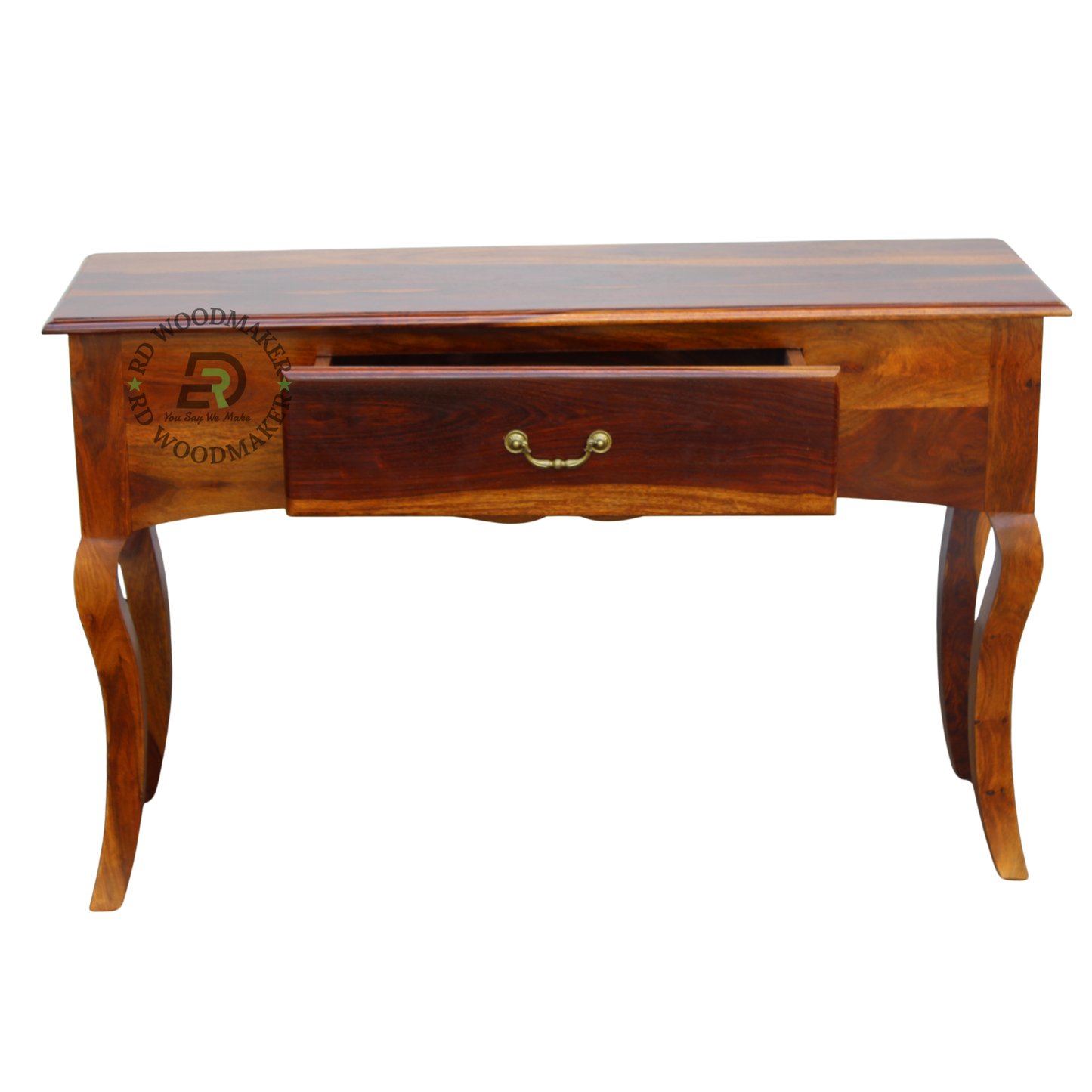 CLASSIC WOODEN CONSOLE TABLE WITH DRAWER & CABRIOLE LEGS